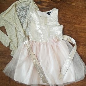 girl's rose gold dress bundle, 10